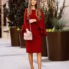 Vestido  mangas campana