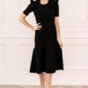 Vestido godet con mangas