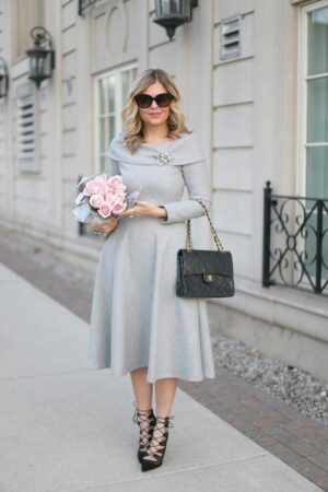 Vestido  cuello vuelto