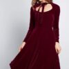vestido velvet con lazo