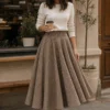 Falda Old Money Midi Waini, vista de cuerpo entero