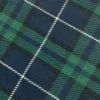 Detalle del tejido escocés verde y azul de la Chaqueta Mulligan
