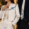 Detalle frontal de la Chaqueta Ciao Blanca de Waini.